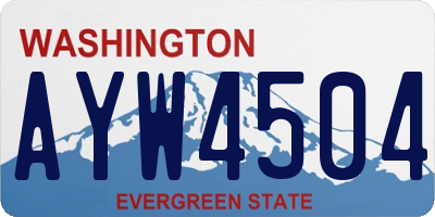 WA license plate AYW4504