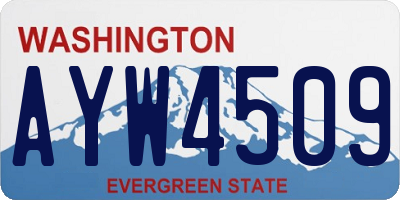 WA license plate AYW4509