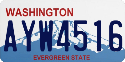 WA license plate AYW4516