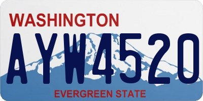 WA license plate AYW4520