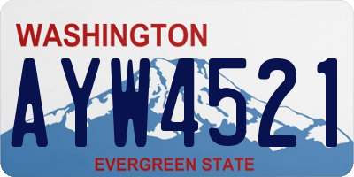 WA license plate AYW4521