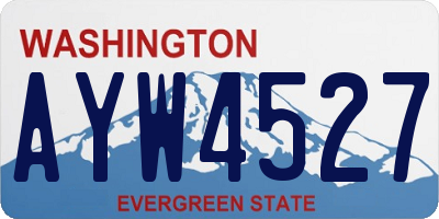 WA license plate AYW4527