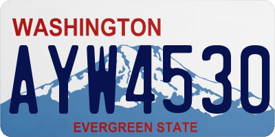 WA license plate AYW4530