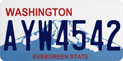 WA license plate AYW4542