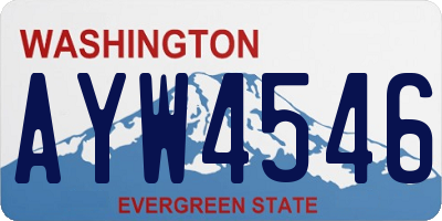 WA license plate AYW4546