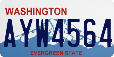 WA license plate AYW4564