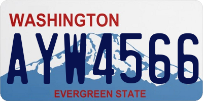 WA license plate AYW4566