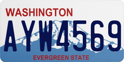 WA license plate AYW4569