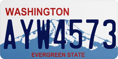 WA license plate AYW4573