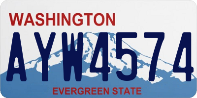 WA license plate AYW4574