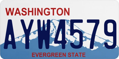 WA license plate AYW4579