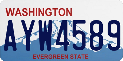 WA license plate AYW4589