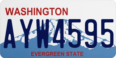 WA license plate AYW4595