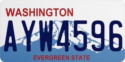 WA license plate AYW4596