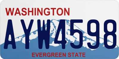 WA license plate AYW4598
