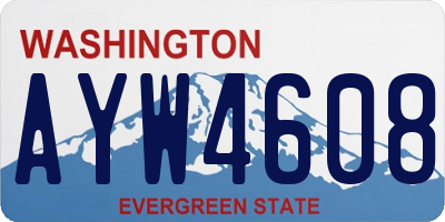 WA license plate AYW4608