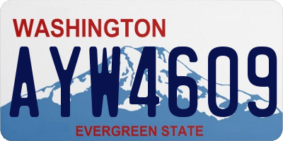 WA license plate AYW4609