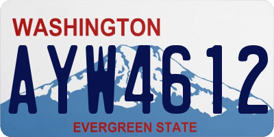 WA license plate AYW4612