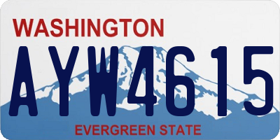 WA license plate AYW4615