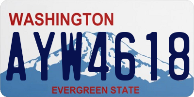 WA license plate AYW4618