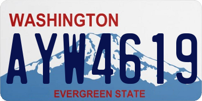 WA license plate AYW4619