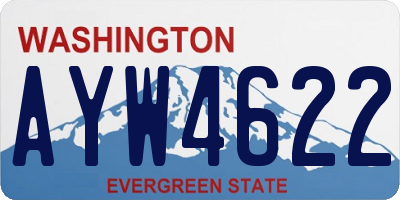 WA license plate AYW4622