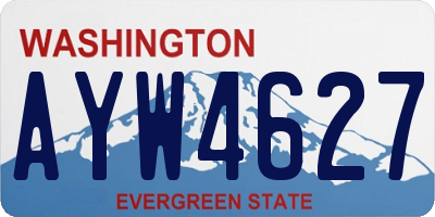 WA license plate AYW4627