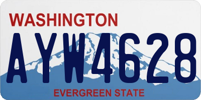 WA license plate AYW4628