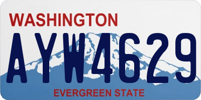 WA license plate AYW4629