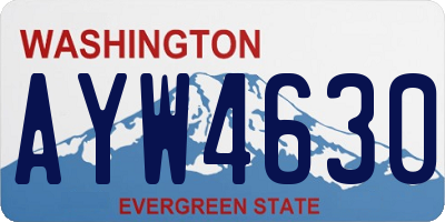 WA license plate AYW4630