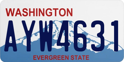 WA license plate AYW4631