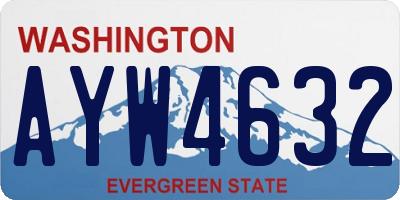 WA license plate AYW4632