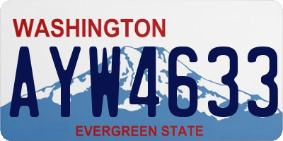 WA license plate AYW4633