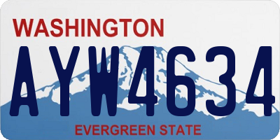 WA license plate AYW4634