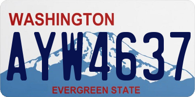 WA license plate AYW4637