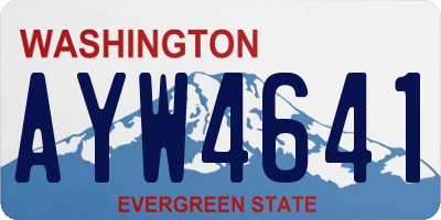 WA license plate AYW4641