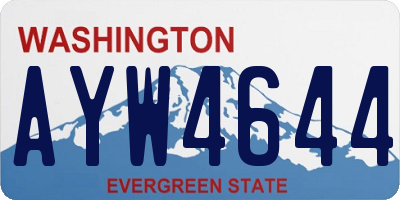 WA license plate AYW4644