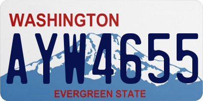 WA license plate AYW4655