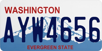 WA license plate AYW4656