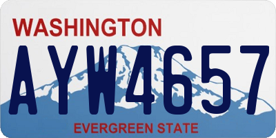 WA license plate AYW4657