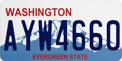 WA license plate AYW4660