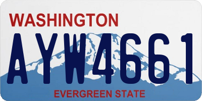 WA license plate AYW4661