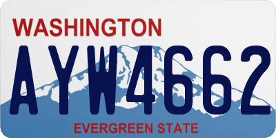 WA license plate AYW4662