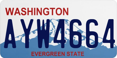 WA license plate AYW4664
