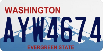 WA license plate AYW4674