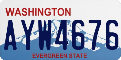 WA license plate AYW4676