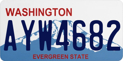 WA license plate AYW4682