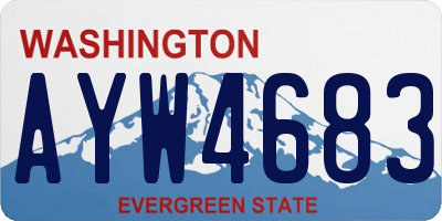 WA license plate AYW4683