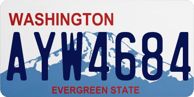WA license plate AYW4684