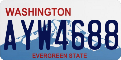 WA license plate AYW4688